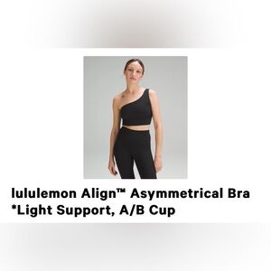 Lulu Lemon Align asymmetrical bra.